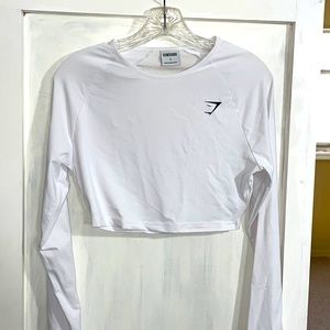 Gymshark Training Long Sleeve Crop Top - White